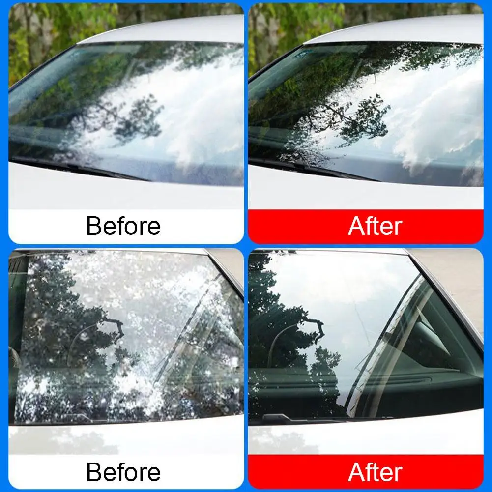 Препарат за измиване на предното стъкло на превозното средство Концентриран шипучие таблетки за пречистване на чистачки за премахване на блажна филм Домашен препарат за почистване на стъкло на автомобил2