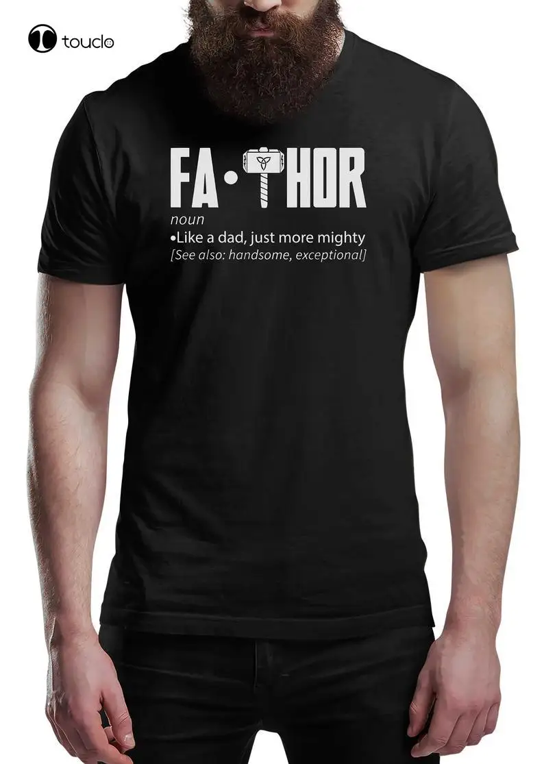 Забавна мъжка тениска Fathor, подарък за Деня на бащите, тениска, топ0