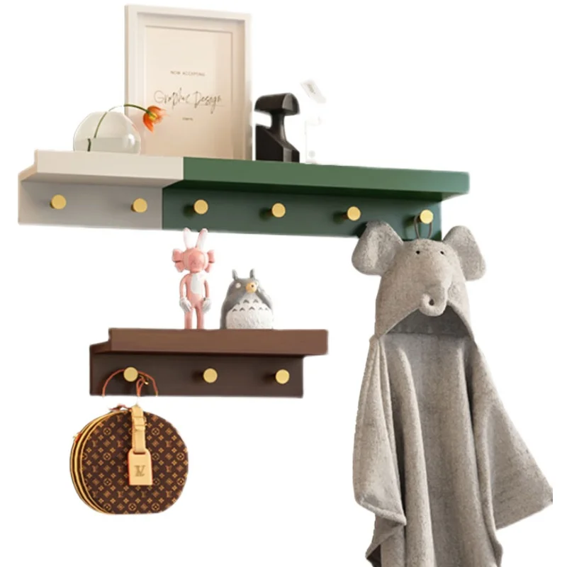 Луксозна кухненска дървена закачалка за дрехи Модерна стенни закачалка за дрехи, за да влезете в спалнята Закачалки за дрехи за гардеробных Percheros Органайзер за дрехи4