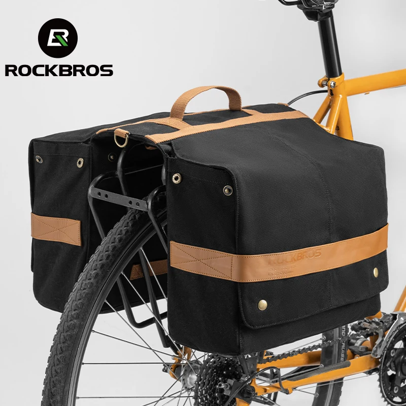 Чанта за задна седалка на велосипеда ROCKBROS, ретро-опаковка за рафтове, 2 в 1, чанта за пътищата, планинско колоездене, чанта за съхранение под наем на дълги разстояния1