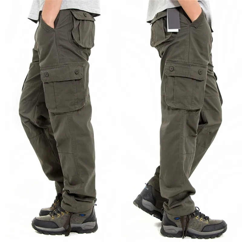 Мъжки Панталони-Карго, Мъжки Ежедневни Панталони с много Джобове, Военни Тактически Панталони Големи размери 44, Мъжки Връхни Дрехи, Dr. прави Панталони, Дълги Панталони5