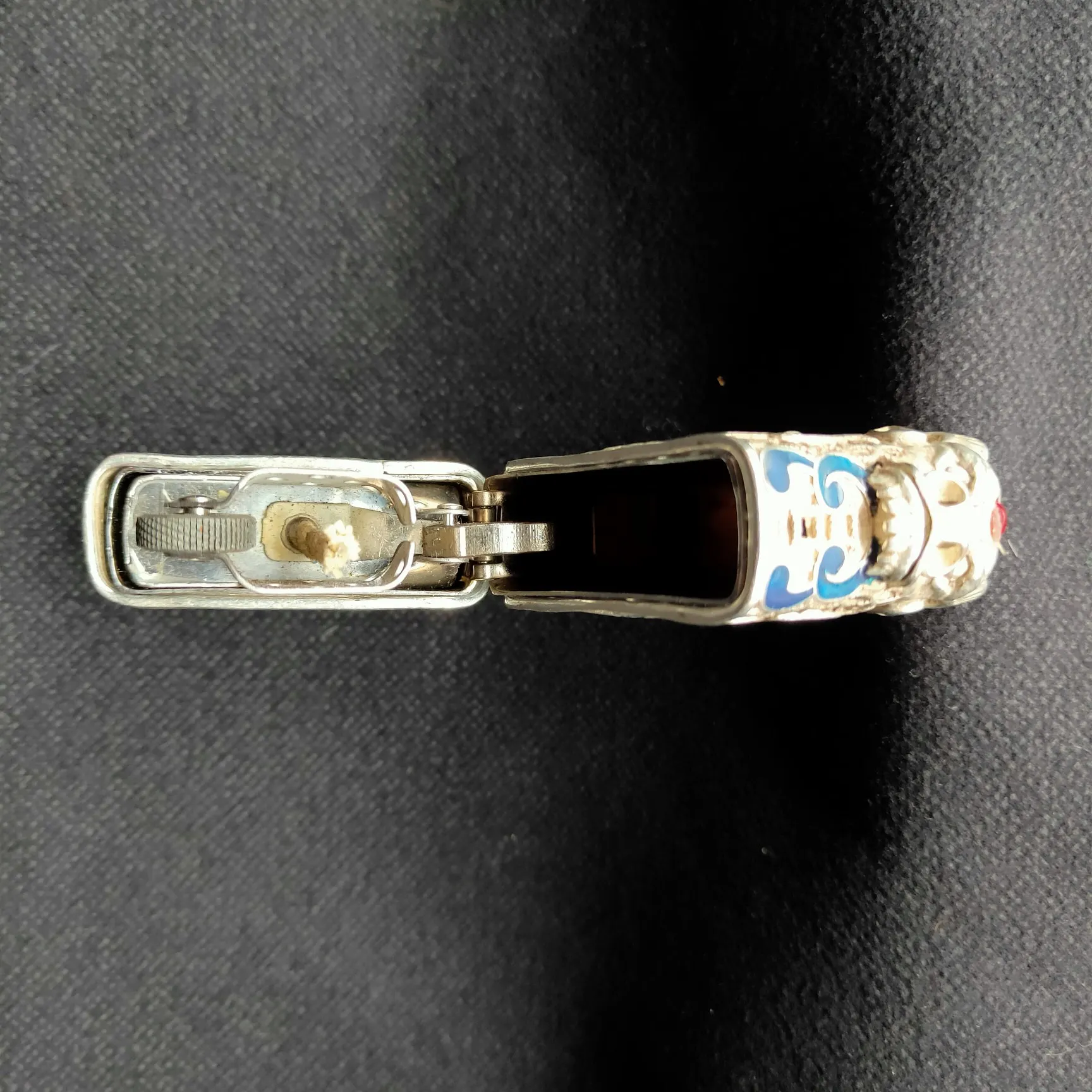 Перегородчатая тибетски сребърна запалка (с филтър, запалка може да бъде напълнена с газ или масло)5