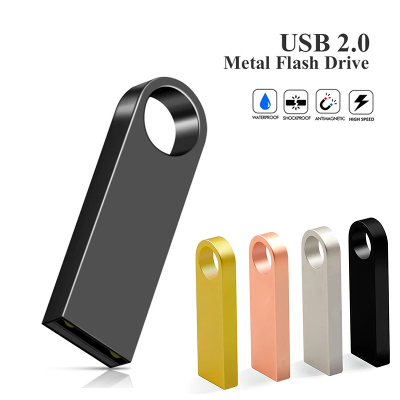Многоцветен нов USB устройство Metal 2.0 Pendrive 128 GB USB устройство Pen 2.0 High Speed 64 GB 32 GB Безплатно персонализирано лого3