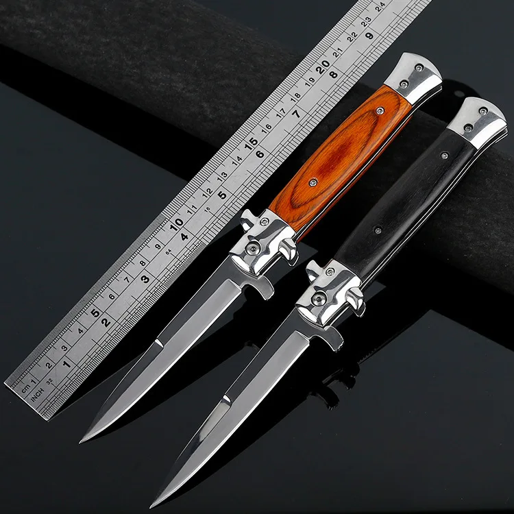 Джобен нож фиксиран тактически сгъваем джобен нож от стомана 5Cr13, абанос, дръжка от палисандрово дърво, тактически походный нож за оцеляване, сгъваеми ножове3