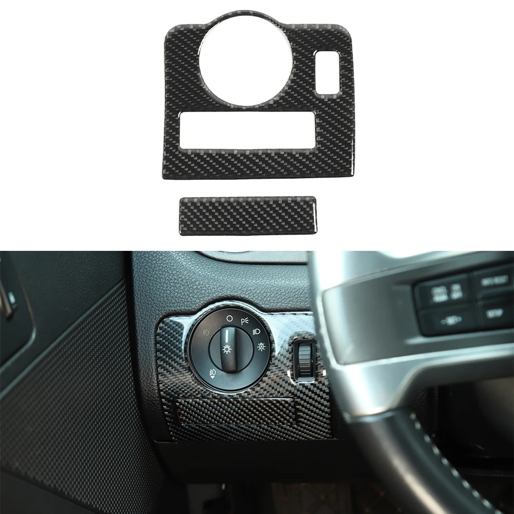 Панел превключвател на фаровете интериора на колата, декоративна тампон, стикер, стикер за Ford Mustang 2009 2010 2011 2012 2013 аксесоари0