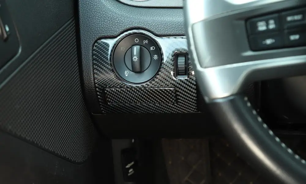 Панел превключвател на фаровете интериора на колата, декоративна тампон, стикер, стикер за Ford Mustang 2009 2010 2011 2012 2013 аксесоари2