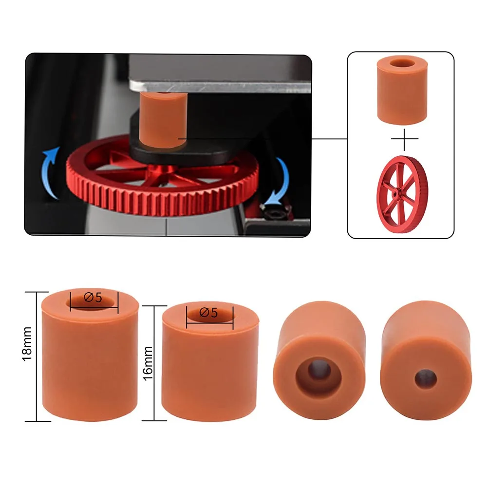 Комплект за изравняване на нагряване на повърхността на 3D принтер, Алуминиева Ръчно Гайка за Изравняване + Пружини + Силиконова Колона 18 мм 16 мм за Emilov 3/На 5/CR-104