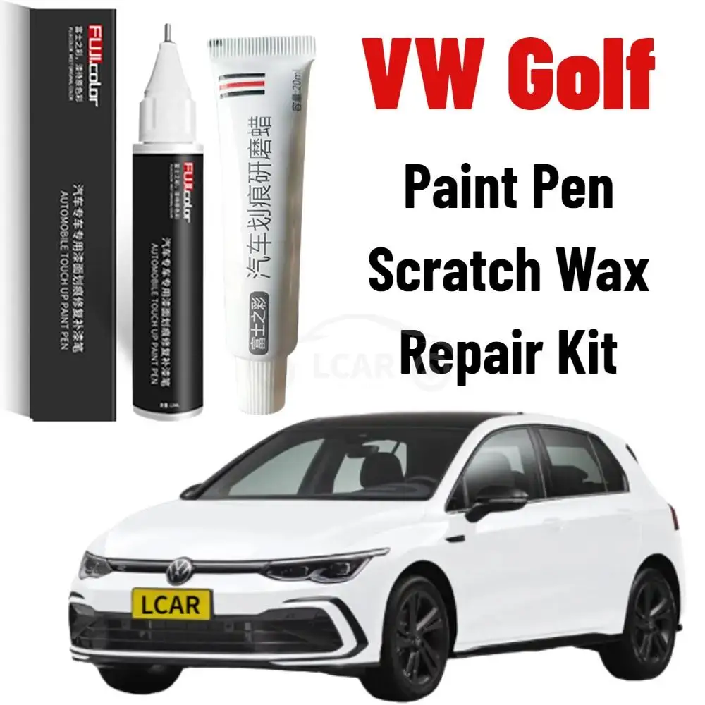 За VW Golf комплект дръжки за ретуш боя Черен, бял цвят и Аксесоари за ремонт на драскотини от боята Golf на Volkswagen Дръжка за боядисване на Auto Грижа за боя0