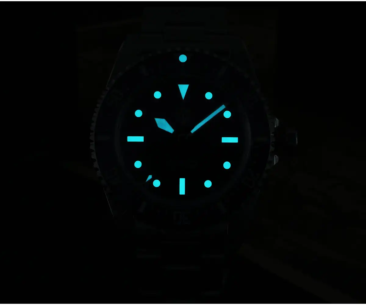 Мъжки часовник San Martin, сапфирен кристал, луксозни класически часовници YN55, механизъм за самостоятелно ликвидация, светещи 200 м, ограничена серия, часовник за гмуркане5