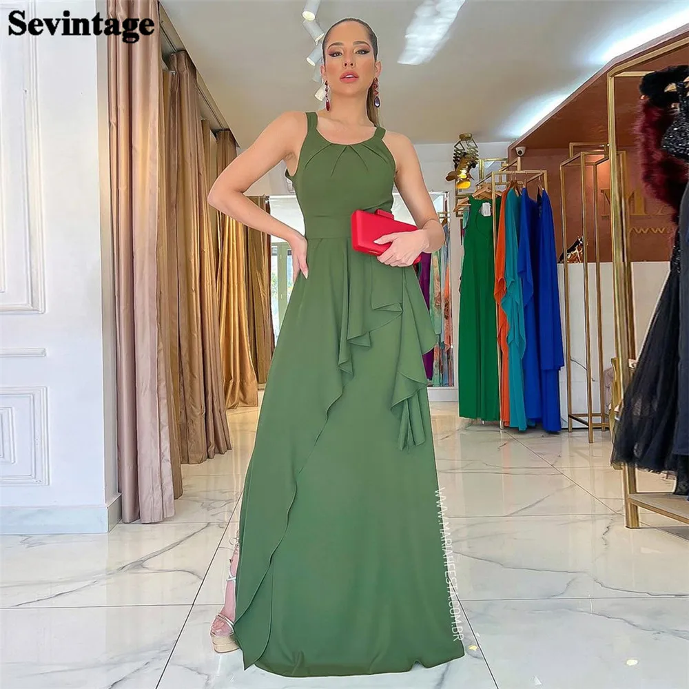 Маслинено-зелени вечерни рокли за абитуриентски бал, трапециевидные вечерни рокли на спагети презрамки, дамски официални рокли, модни тоалети 20230
