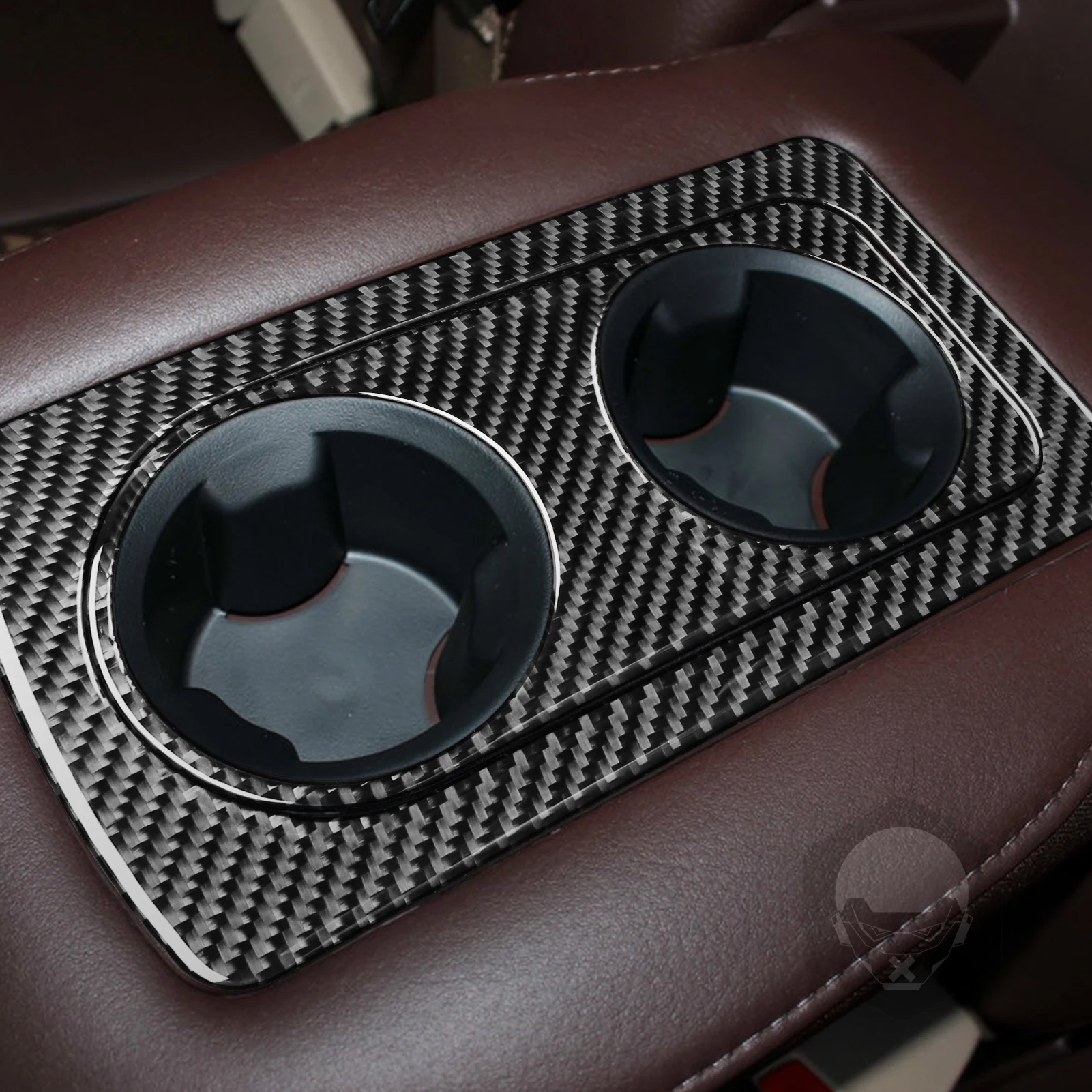 За Dodge Ram 2013 2014 2015 Притежателя чаши вода на задната седалка, тампон на лента, стикер от настоящето въглеродни влакна, аксесоари за интериор на автомобила2