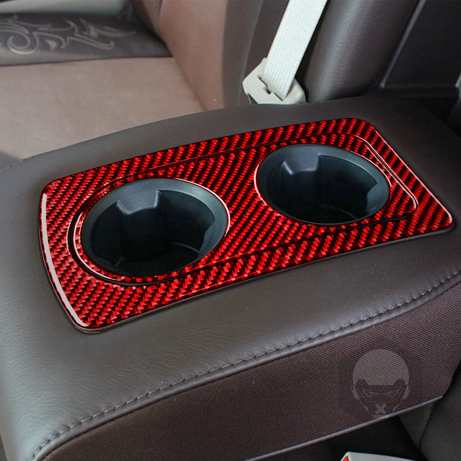 За Dodge Ram 2013 2014 2015 Притежателя чаши вода на задната седалка, тампон на лента, стикер от настоящето въглеродни влакна, аксесоари за интериор на автомобила4
