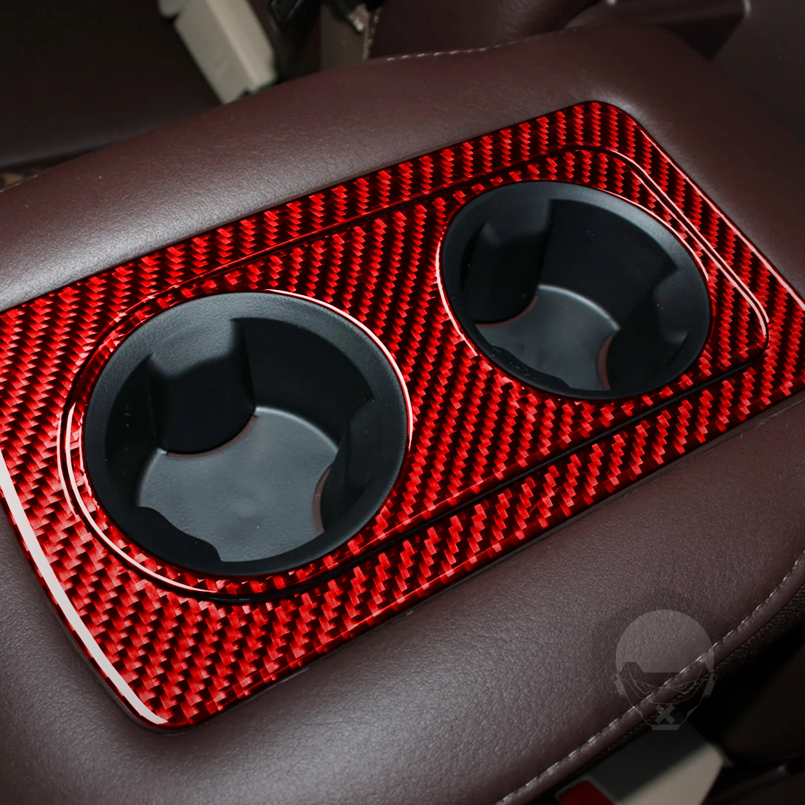 За Dodge Ram 2013 2014 2015 Притежателя чаши вода на задната седалка, тампон на лента, стикер от настоящето въглеродни влакна, аксесоари за интериор на автомобила5
