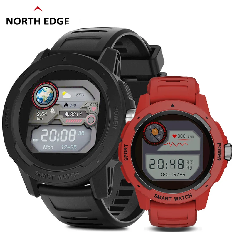 Смарт часовници NORTH EDGE с няколко спортни режими, фитнес зала тракер водоустойчив смарт часовници мъжки дамски смарт часовници за Android и IOS1