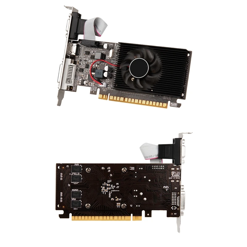 Видео карта GT610 DDR3 True 2 GB 810 Mhz Компютърна графична Карта PCI-E 16X, което е Съвместимо с HDMI + VGA + DVI, С Ниско Ниво на Шум За Настолни КОМПЮТРИ2