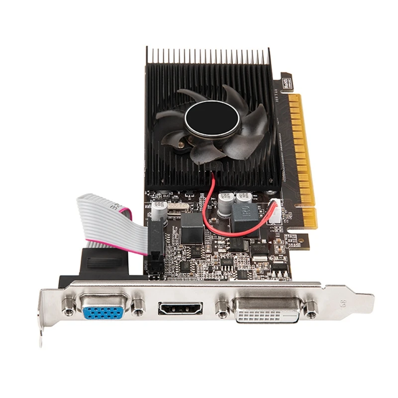 Видео карта GT610 DDR3 True 2 GB 810 Mhz Компютърна графична Карта PCI-E 16X, което е Съвместимо с HDMI + VGA + DVI, С Ниско Ниво на Шум За Настолни КОМПЮТРИ4