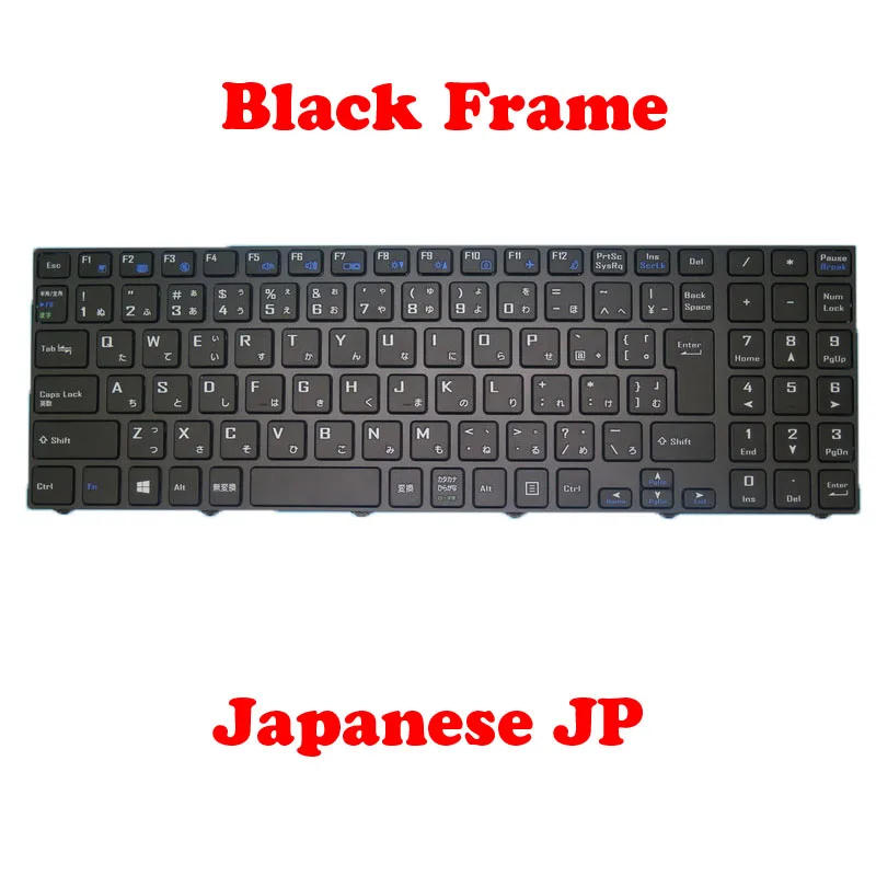 Клавиатура за CLEVO CVM19G90J0-430 6-80-NJ500-211-1M Японски JP CVM18H96AF943043 6-80-NJ500-43A-1 Френски арабски ARFR Черна рамка0