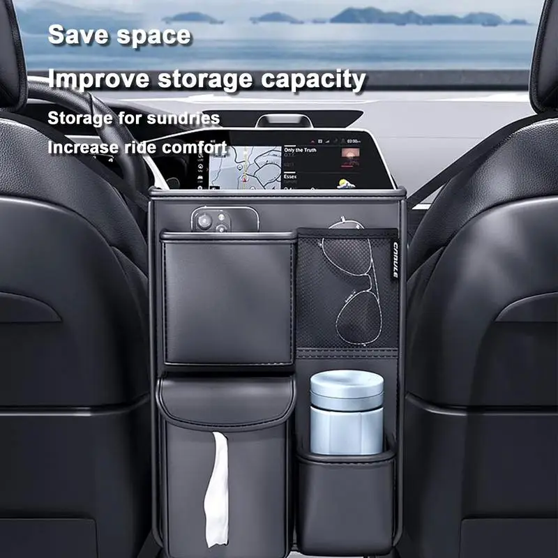 Държач за чанта за съхранение в колата, органайзер за автомобилни седалки, автомобилни органайзер голям капацитет, с множество джобове за съхранение на задната седалка3