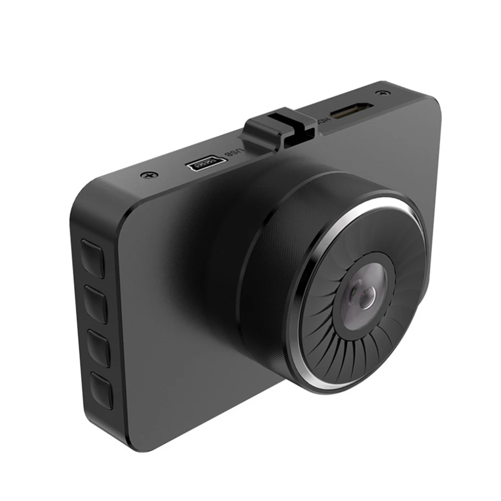 Един dashcam 3-инчов IPS екран с 1080P FHD DVR автомобилен видеорекордер 170 ° нощно виждане с две лещи авторегистратор камера4