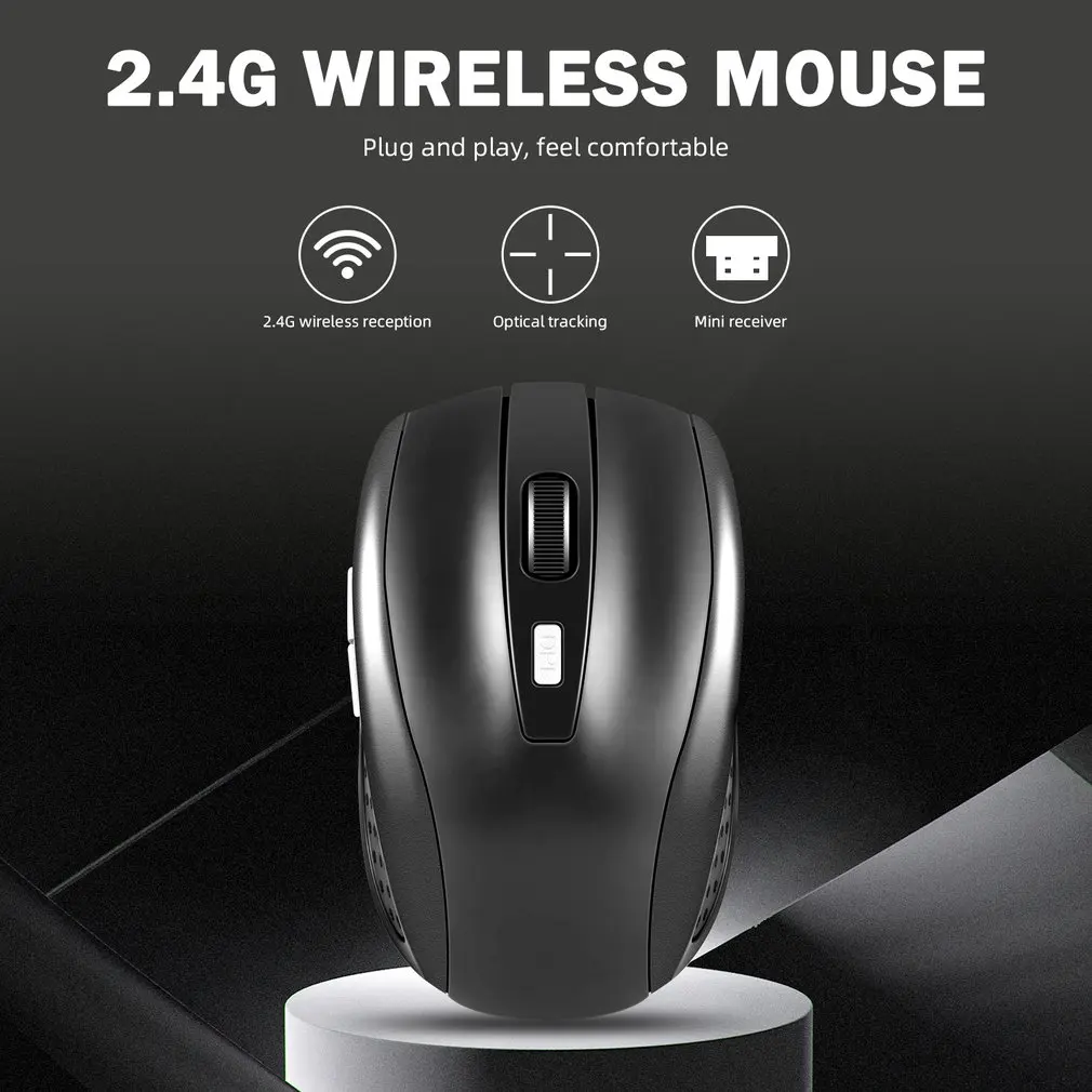 Новият приемник за безжична мишка с 3 регулируеми точки на инч 2,4 G, преносима ультратонкая оптична мишка за преносим КОМПЮТЪР, безжична мишка 1600 dpi3