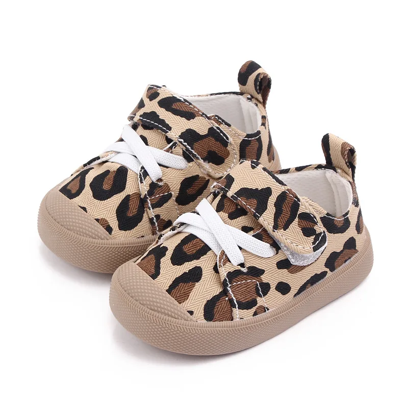 Пролет-есен нова детски обувки за момчета и момичета с леопардовым принтом, висококачествени детски обувки за дома и на улицата4