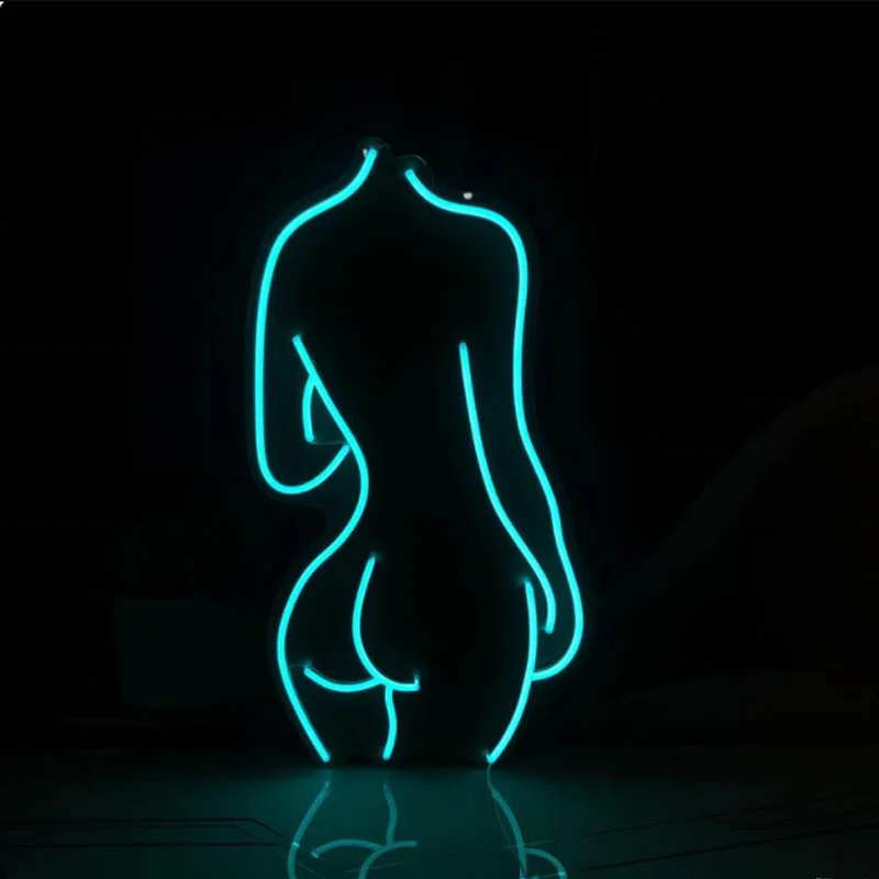 OHANEONK, неонови светлини за голи момичета, секси дамски led неонови светлини 12, артистична декорация за офис стая, монтиран на стената знак спални1