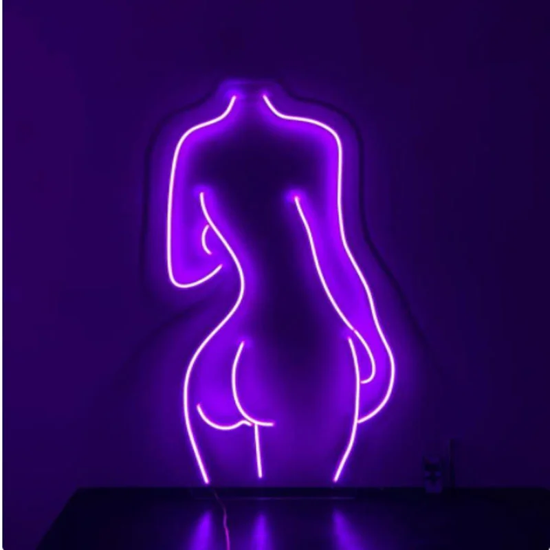 OHANEONK, неонови светлини за голи момичета, секси дамски led неонови светлини 12, артистична декорация за офис стая, монтиран на стената знак спални2