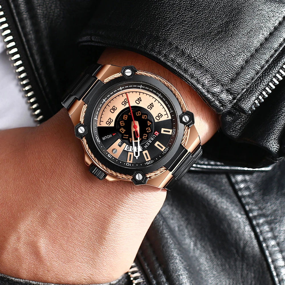 Безплатен директен доставка, мъжки часовник Curren Дизайн, модерни кварцови часовници за мъже, ръчен часовник от неръждаема стомана, мъжки водоустойчив мъжки часовник5