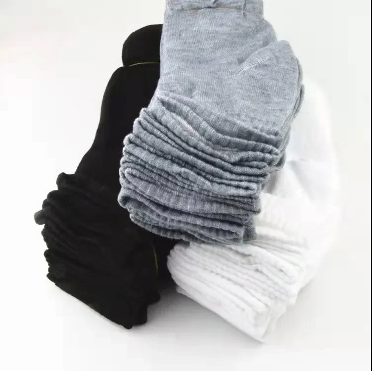 Продажба на едро, 10 чифта едноцветни женските чорапи със средна дължина, пролет-лято дишащи мъжки чорапи със средна дължина, спортни чорапи с къс ръкав1