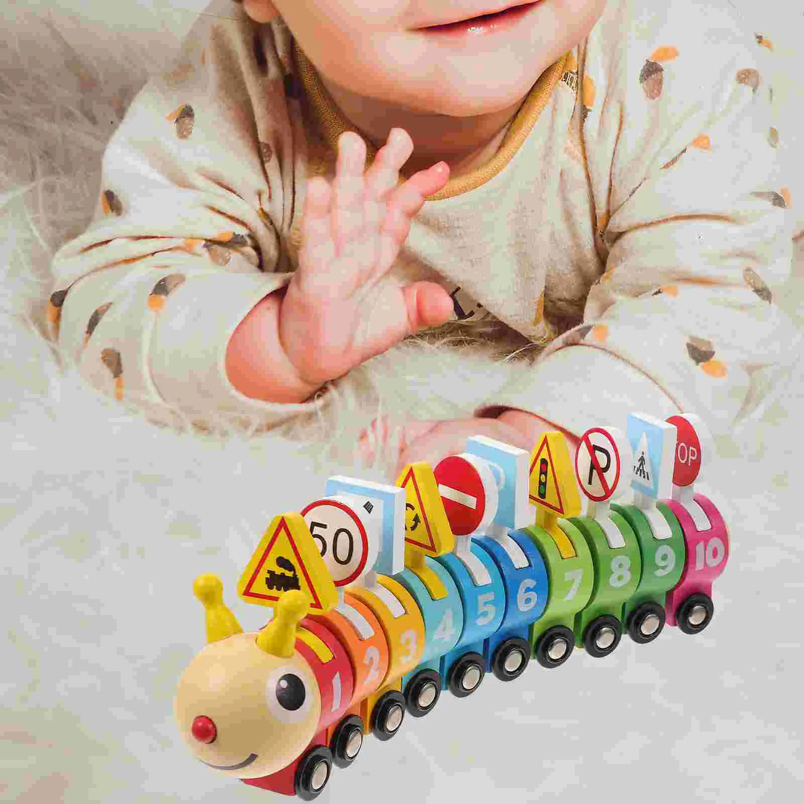 Детски играчки за ранното развитие, мини-влак, наклоняющийся инструмент, wooden дете0