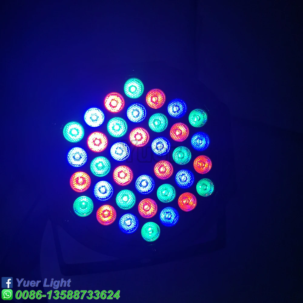 LED Плосък Номинална Лампа 36x3 W RGB Цветно Осветление Стробоскоп DMX512 Контролер За DJ Диско Музика Вечер на Дансинга Бар С Led Лампа4