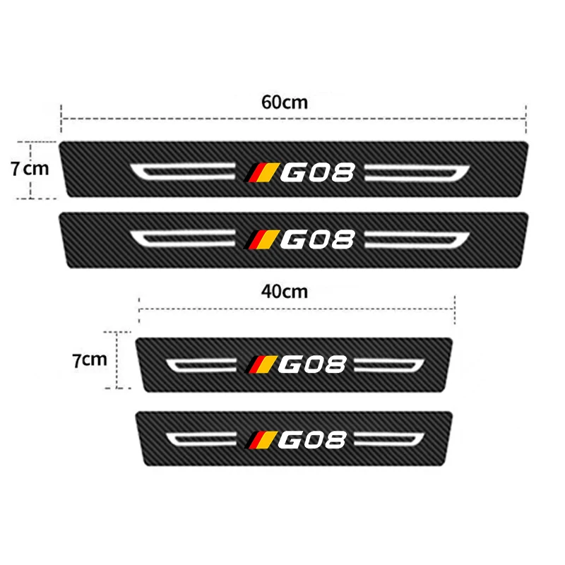 Етикети към праг на задния багажник за BMW G08 иконата на вратата, на прага на колата стикер със защита от надраскване чехъл драскотини декор лента от вътрешната лента1