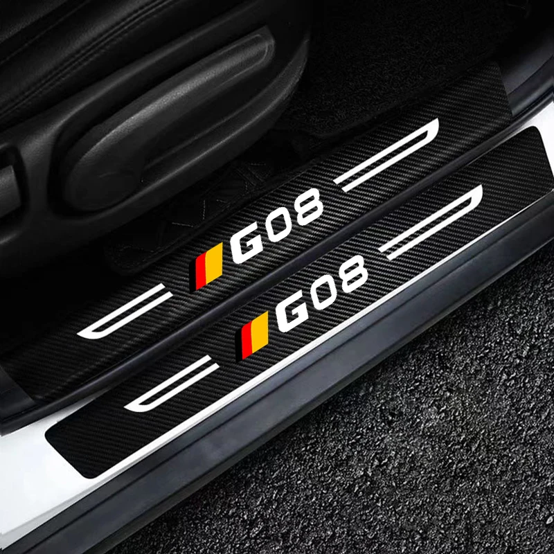Етикети към праг на задния багажник за BMW G08 иконата на вратата, на прага на колата стикер със защита от надраскване чехъл драскотини декор лента от вътрешната лента2