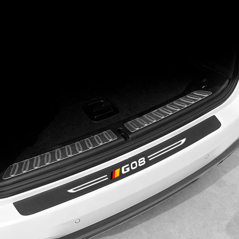 Етикети към праг на задния багажник за BMW G08 иконата на вратата, на прага на колата стикер със защита от надраскване чехъл драскотини декор лента от вътрешната лента3