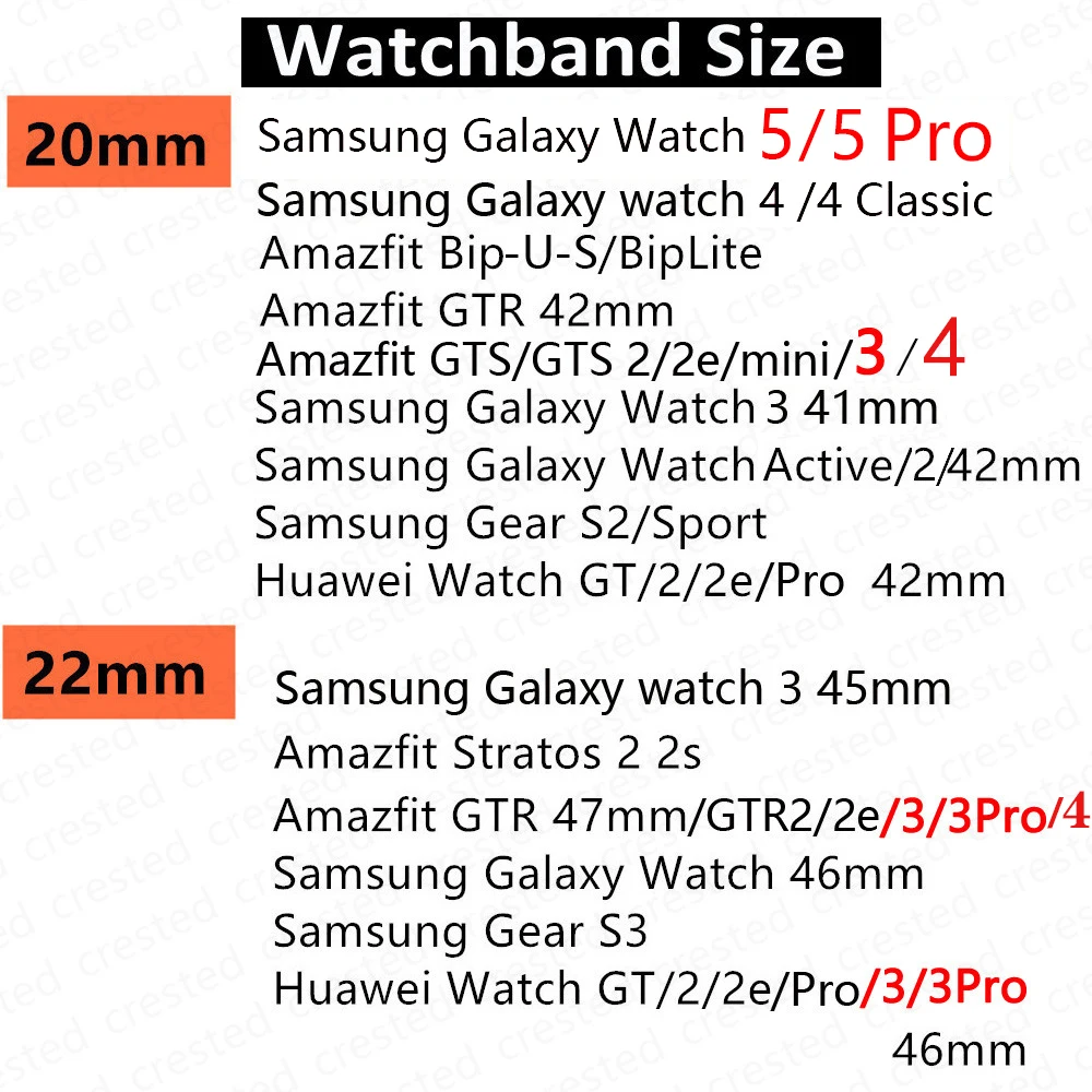 каишка 20 мм за Samsung Galaxy watch 5/5 Pro/4/4 classic/Активни 2/3/Gear S3/bip 22 мм гривна Huawei watch GT 2/3 band Pro5