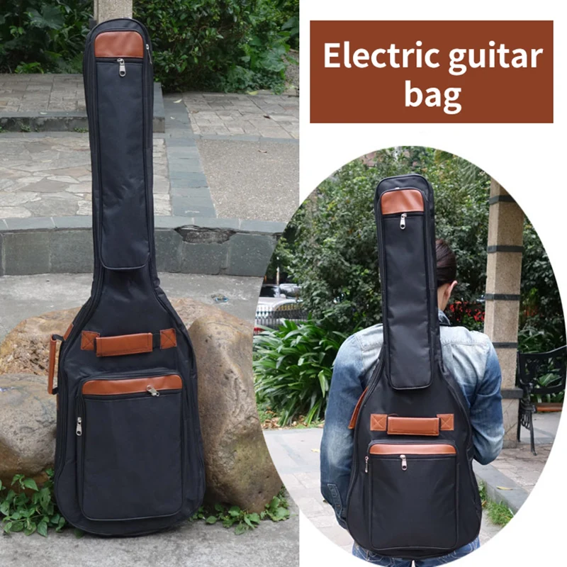Дебели калъф за китара, 8 мм, чанти и калъфи за електрически бас, 600D, водоустойчив китара раници, калъфи с плечевыми ремъци, черни чанти XA261M4