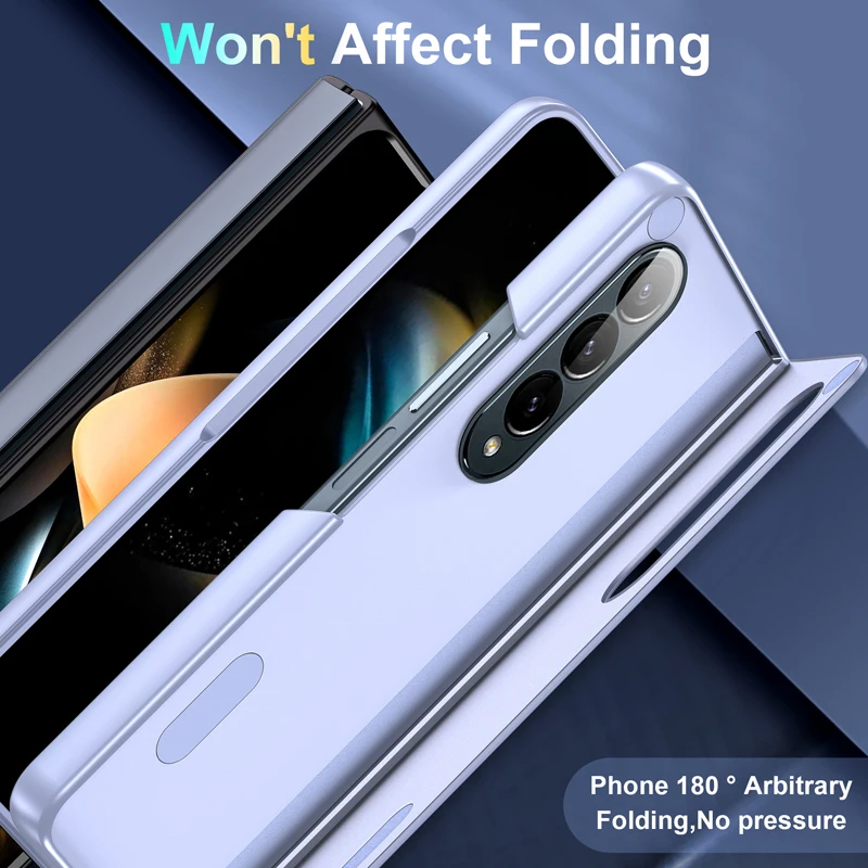 За Samsung Galaxy Z Fold 4 калъф с максимално усещане за докосване, за монтиране на стена за PC, сгъваема, защита от падане, пълен защитен калъф за Z Fold 3 4 52