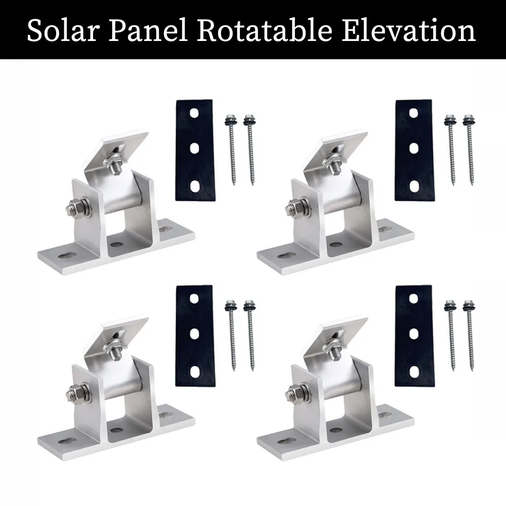 4 бр. слънчеви панели, с превръщането возвышением с ъглова група за закрепване на покрива Фотоэлектрическая стълбовете за слънчева батерия0