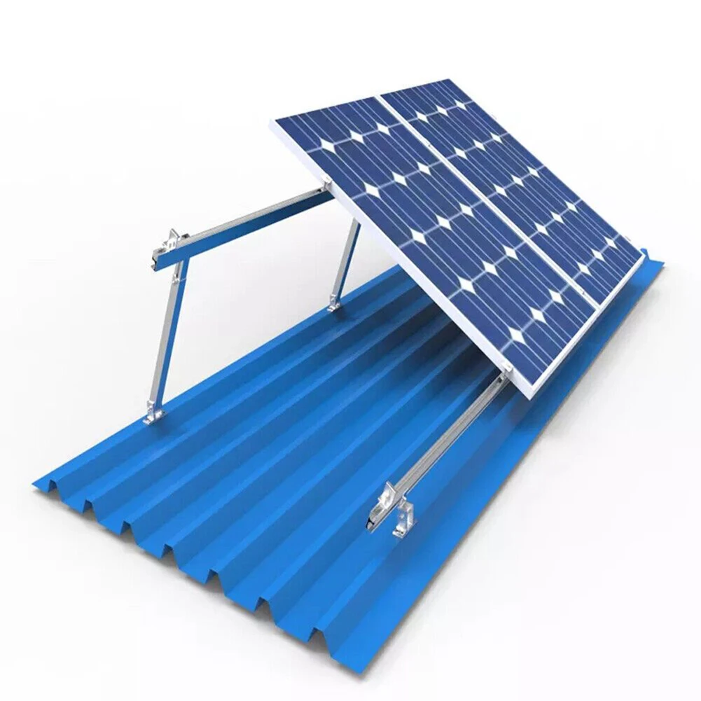 4 бр. слънчеви панели, с превръщането возвышением с ъглова група за закрепване на покрива Фотоэлектрическая стълбовете за слънчева батерия4