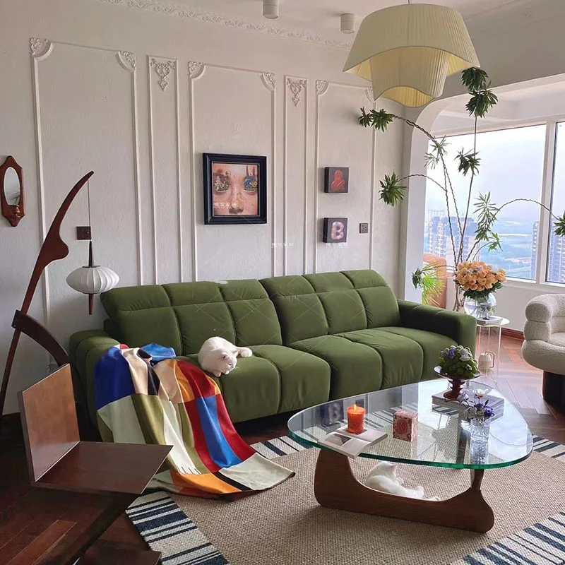 Скандинавски модерен диван за хол, кът за сядане, дървено столче за всекидневната, на дивана на пол, Muebles Hogar, луксозни мебели0