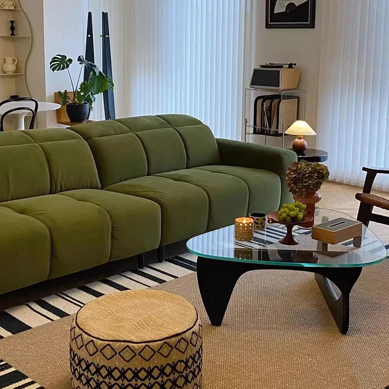 Скандинавски модерен диван за хол, кът за сядане, дървено столче за всекидневната, на дивана на пол, Muebles Hogar, луксозни мебели3