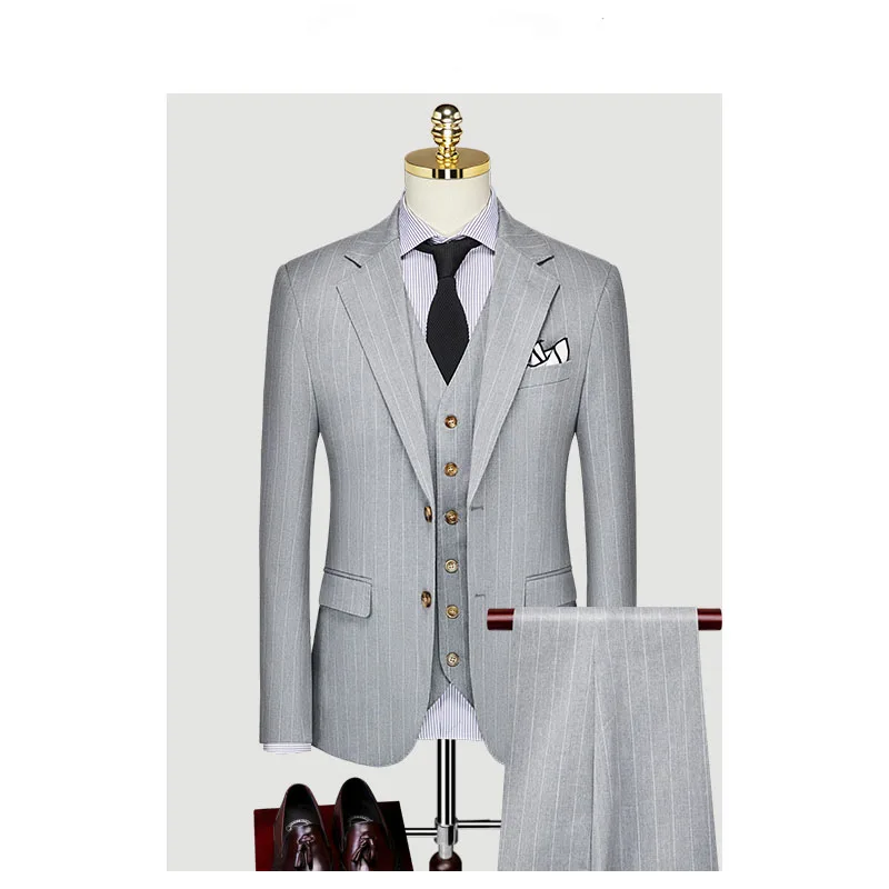 Сшитое поръчкови сватбена рокля на булката, сако, панталон, бизнес класически панталони от висок клас SA04-809993