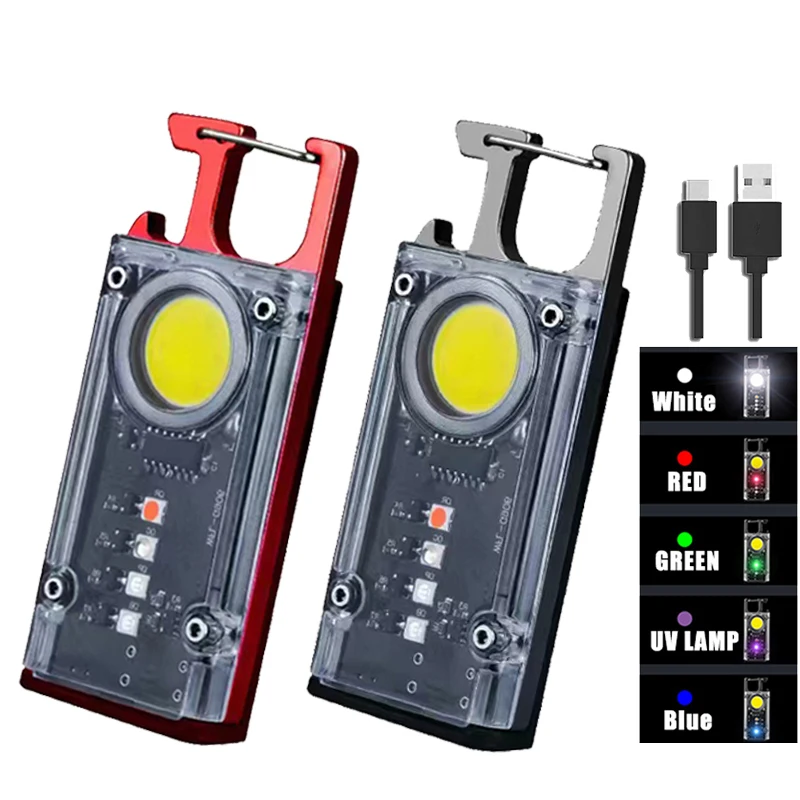 D5 ключодържател-фенерче, USB акумулаторна светкавица, преносими работни led светлини, многофункционална магнитна лампа, мощен фенер Cob0