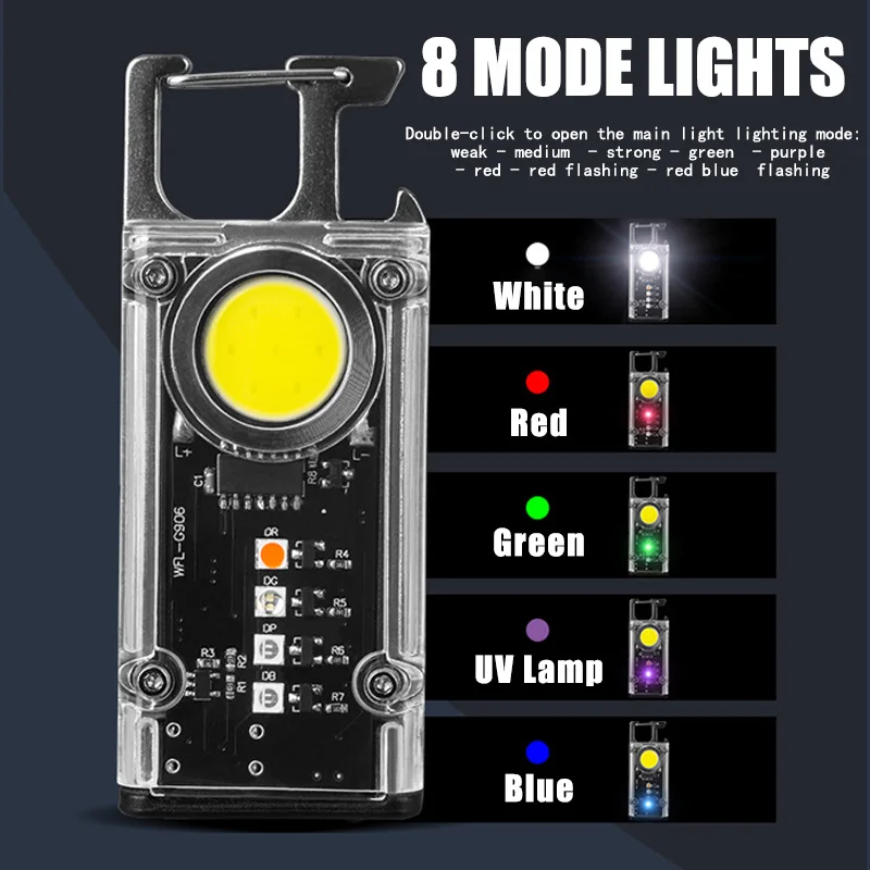 D5 ключодържател-фенерче, USB акумулаторна светкавица, преносими работни led светлини, многофункционална магнитна лампа, мощен фенер Cob1