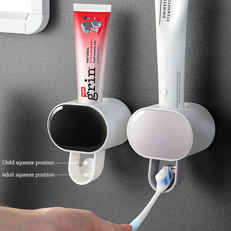 Автоматично опаковка на паста за зъби Аксесоари за баня Притежателя на четка за зъби за домашна баня Опаковка на крем Дропшиппинг5