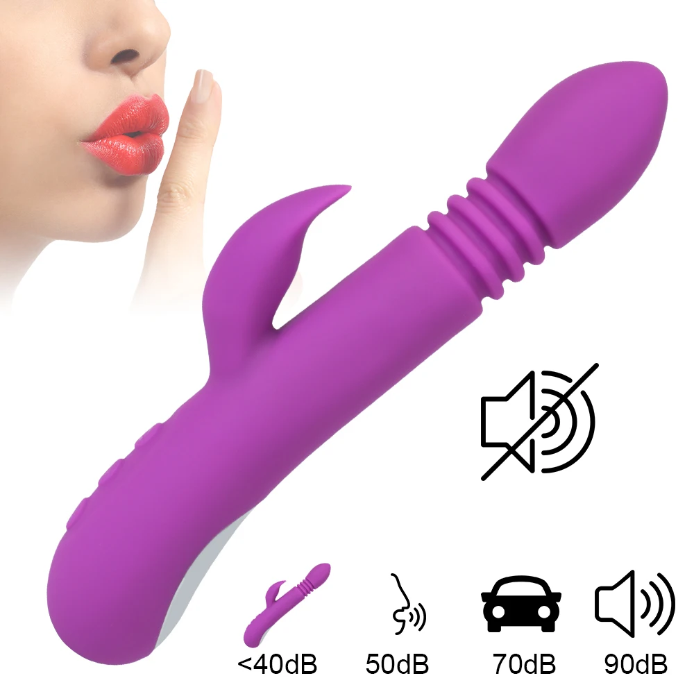 Нагревающийся телескопична вибратор Вибратор за женската мастурбация, масажор за точката G, двойна вагина, стимулиращ клитора, секс играчки за жени4