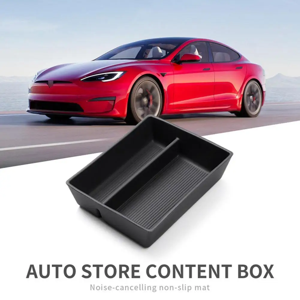 Тава-Органайзер За Централната Конзола Tesla Model S Model X Plaid/Long Range 2021 2022 2023 Кутия За Съхранение На Предната Част На Централната Конзола2