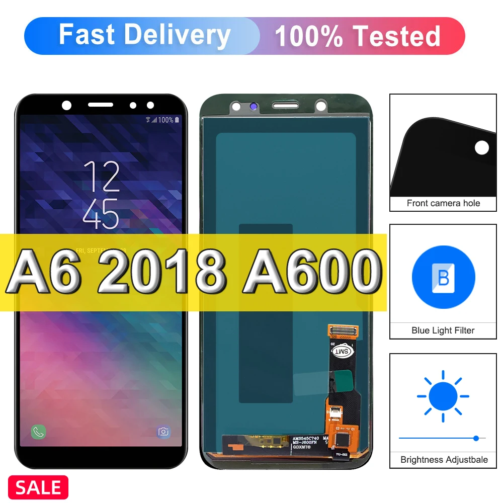 Дисплей за SAMSUNG Galaxy A6 2018 A600 LCD Сензорен дисплей, Дигитайзер, Монтаж, Дубликат Част За SAMSUNG A6 A600F A600FN0