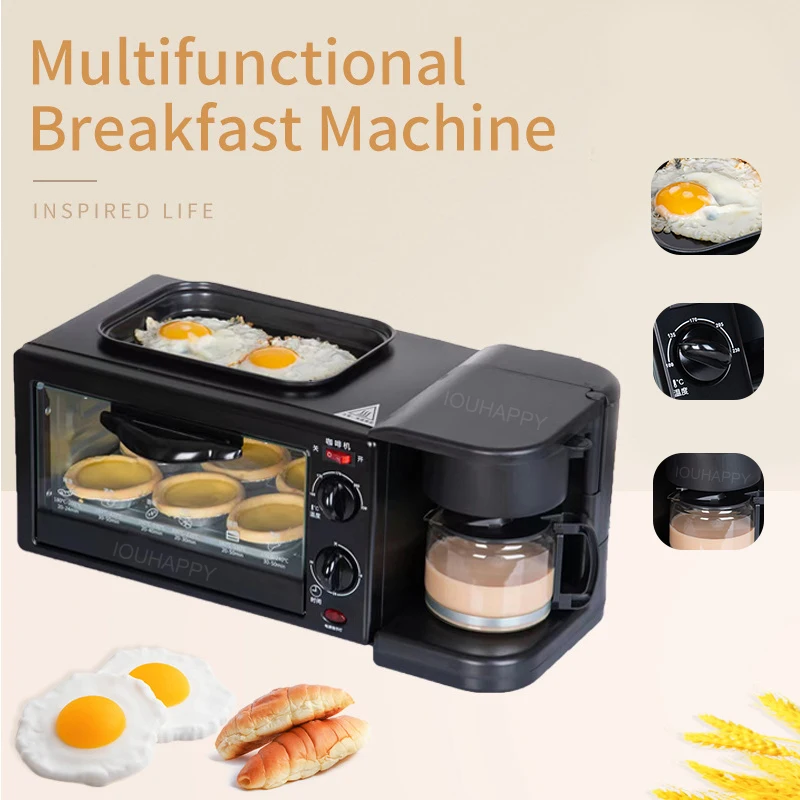 Кухня 3 в 1 Машина за закуска, кафе-машина, тостер за хляб, електрическа мини-фурна, машина за приготвяне на хот-дог, машина за приготвяне на роти, домакински3
