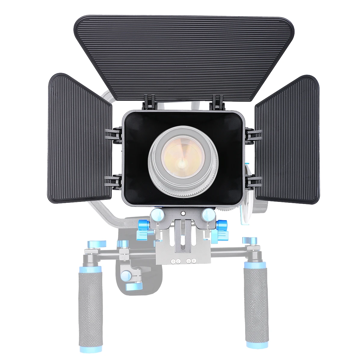 YELANGU Универсална мини-матова кутия с 3 остриета, преносим за Sony, за камери на Canon, за 15 мм водач на рамената, клетка за инсталиране, съвместима с 85 mm обектив3